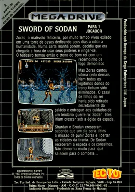 Sword of Sodan (Japan) box cover back